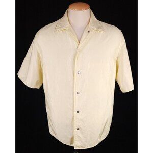 Jil Sander Padded Silk Shirt in Yellow 46 S Mens